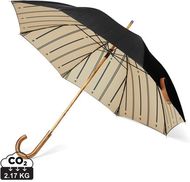 VINGA Bosler AWARE kierrätetty PET 23" sateenvarjo, musta liikelahja logopainatuksella
